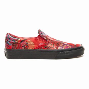 Damske Slip On Tenisky Vans Festival Satin Classic Červené/Čierne VA92SMJNO